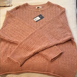 Universal Thread Pink Crewneck Sweater Textured Knit
